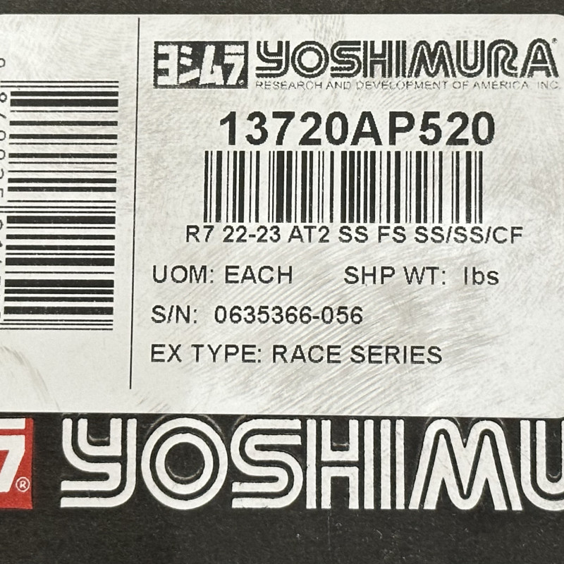 [Seer] 全新 美國吉村 Yoshimura Yamaha R7 AT2 AT-2 全段 排氣管 吉村管 美吉